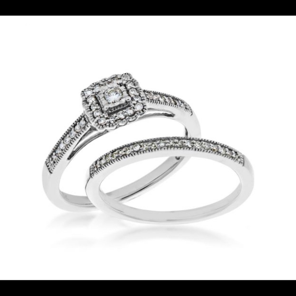 Vintage wedding band set